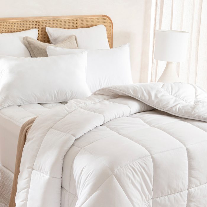 Pilota matlasata Best Cotton - iarna, 160x215 cm, 300g/mp, alba - imagine 5