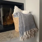 Cuvertura Old Fashion pentru pat dublu, dimensiunea 200x220 cm, 100% bumbac, cu ciucuri - 02 - imagine 2