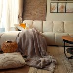 Cuvertura Old Fashion pentru pat dublu, dimensiunea 220x240 cm, 100% bumbac, bej cu ciucuri - 14