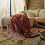 Cuvertura Old Fashion pentru pat dublu, dimensiunea 220x240 cm, 100% bumbac, ceramic cu ciucuri - 13