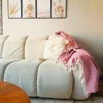 Cuvertura Old Fashion pentru pat dublu, 100% bumbac, fuxia cu ciucuri - 12