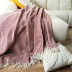 Cuvertura Old Fashion pentru pat dublu, dimensiunea 220x240 cm, 100% bumbac, ceramic cu ciucuri - 21 - imagine 2