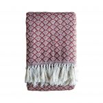Cuvertura Old Fashion pentru pat dublu, 100% bumbac, ceramic cu ciucuri - 10 - imagine 4