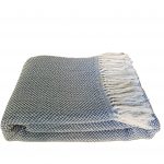 Cuvertura Old Fashion pentru pat dublu, dimensiunea 220x240 cm, 100% bumbac, verde cu ciucuri - 17 - imagine 5