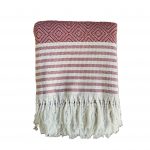 Cuvertura Old Fashion pentru pat dublu, dimensiunea 220x240 cm, 100% bumbac, ceramic cu ciucuri - 13 - imagine 4