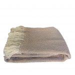 Cuvertura Old Fashion pentru pat dublu, dimensiunea 220x240 cm, 100% bumbac, bej cu ciucuri - 14 - imagine 6