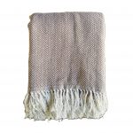 Cuvertura Old Fashion pentru pat dublu, dimensiunea 220x240 cm, 100% bumbac, bej cu ciucuri - 14 - imagine 7