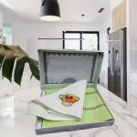 Set 2 prosoape bucatarie Best Cotton - model fagure, fistic 3, 100% Bumbac, 40x60 cm, cu broderie - imagine 2