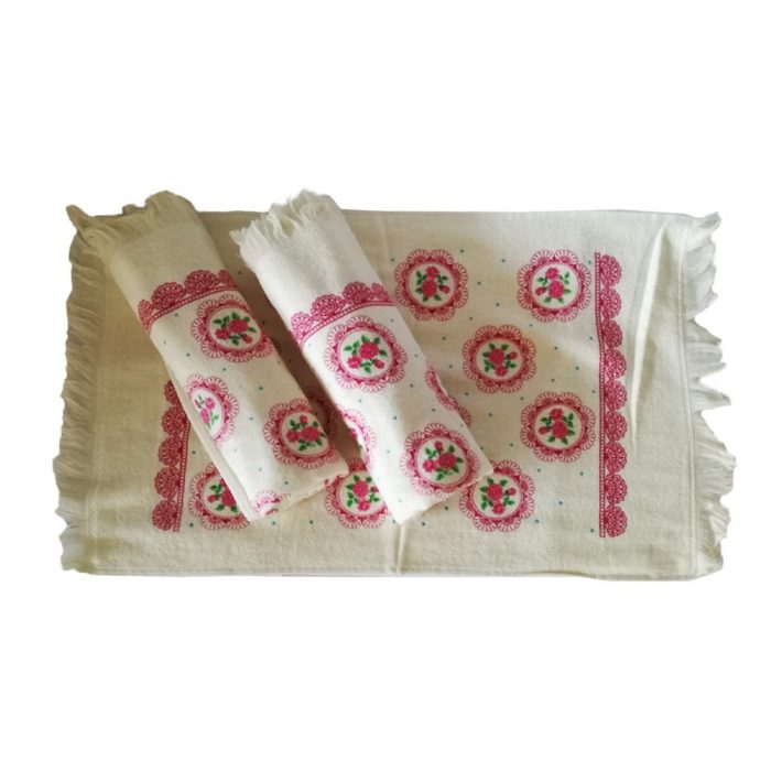 Set 3 prosoape de bucatarie Best Cotton - model ciucuri, 100% Bumbac, 40x60 cm 01 - imagine 2