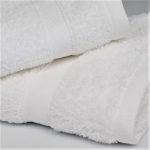 Prosop Best Cotton - Pastel uni, 100% Bumbac, 50x90 cm, alb - imagine 2