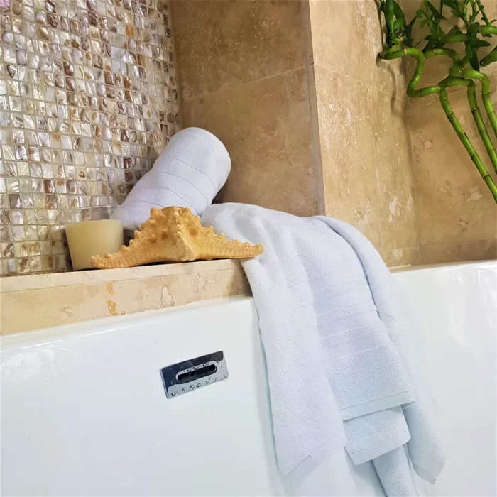 Prosop baie Best Cotton - Alva-Spa1, 100% bumbac, alb - imagine 4