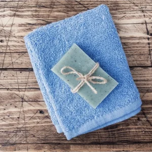 engros Pachet 2 prosoape baie Best Cotton - 100% bumbac, 50x90 cm, mov cu perle 18 engros-lazy