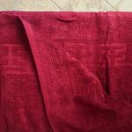 Prosop baie Greek Border Jacquard - 100% Bumbac, 500g/mp, bordo - imagine 6