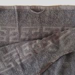 Prosop baie Greek Border Jacquard - 100% Bumbac, 500g/mp, gri antracit - imagine 2