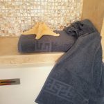 Prosop baie Greek Border Jacquard - 100% Bumbac, 500g/mp, gri antracit - imagine 5