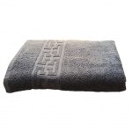 Prosop baie Greek Border Jacquard - 100% Bumbac, 500g/mp, gri antracit - imagine 6
