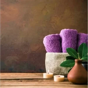 engros Pachet 2 prosoape baie Best Cotton - 100% bumbac, 50x90 cm, mov cu perle 22 engros-lazy