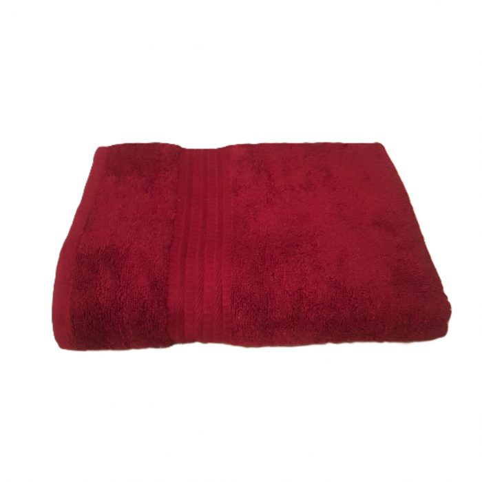 Prosop baie Rise Jacquard - 100% Bumbac, 500g/mp, bordo - imagine 2