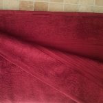 Prosop baie Rise Jacquard - 100% Bumbac, 500g/mp, bordo - imagine 3