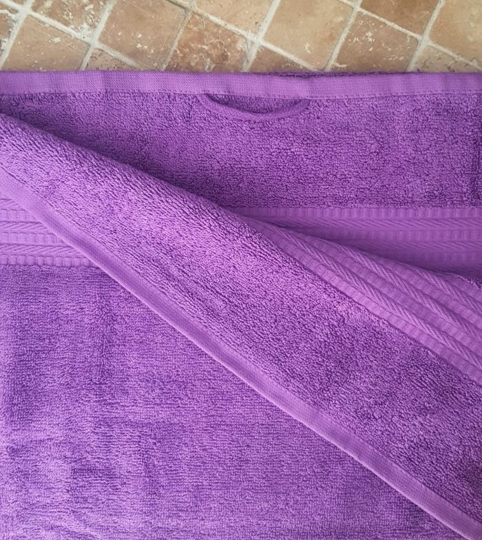 Prosop baie Rise Jacquard - 100% Bumbac, 500g/mp, mov - imagine 2