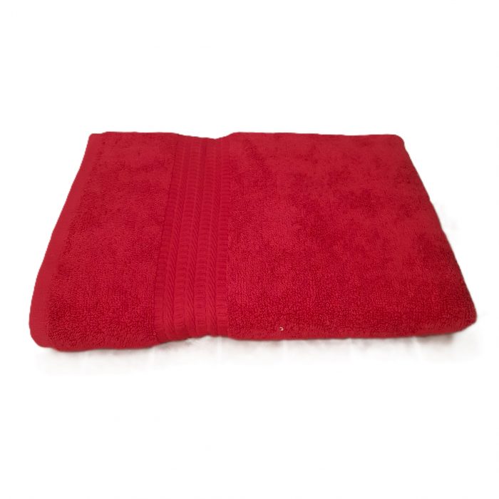 Prosop baie Rise Jacquard - 100% Bumbac, 500g/mp, rosu - imagine 5