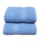 Prosop Best Cotton - Pastel uni, 100% Bumbac, bleu - imagine 3