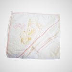 Prosop baie pentru bebelus, 80x80 cm, 100% bumbac, broderie puisori