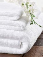 Prosop jacquard - Best Cotton Hotel, fara model - 50x90 cm - 100% bumbac, 600 g, alb - imagine 3