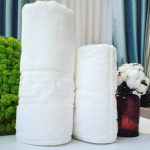 Prosop Best Cotton Hotel - Greek Border, 100% Bumbac, 30x50 cm, pentru maini, alb, 500g/mp - imagine 3