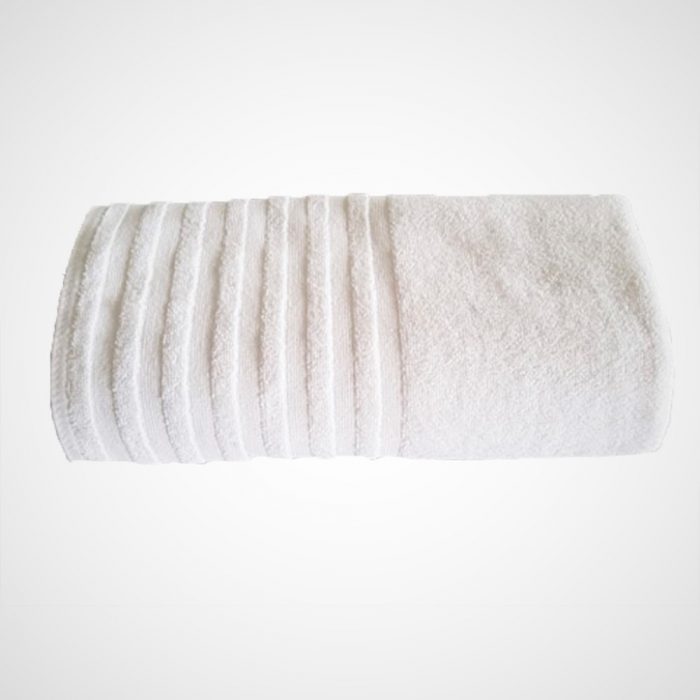 Pachet 6 prosoape Best Cotton Waves 1 - pentru fata - 100% Bumbac, 50x90 cm, alb, 500g/mp - imagine 2