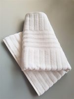 Pachet 3 prosoape Best Cotton Waves 3 - pentru picioare - 100% Bumbac, 50x70 cm, alb, 500g/mp - imagine 2