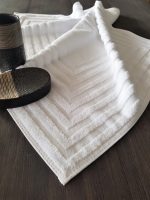 Pachet 3 prosoape Best Cotton Waves 1 - pentru picioare - 100% Bumbac, 50x70 cm, alb, 500g/mp - imagine 6