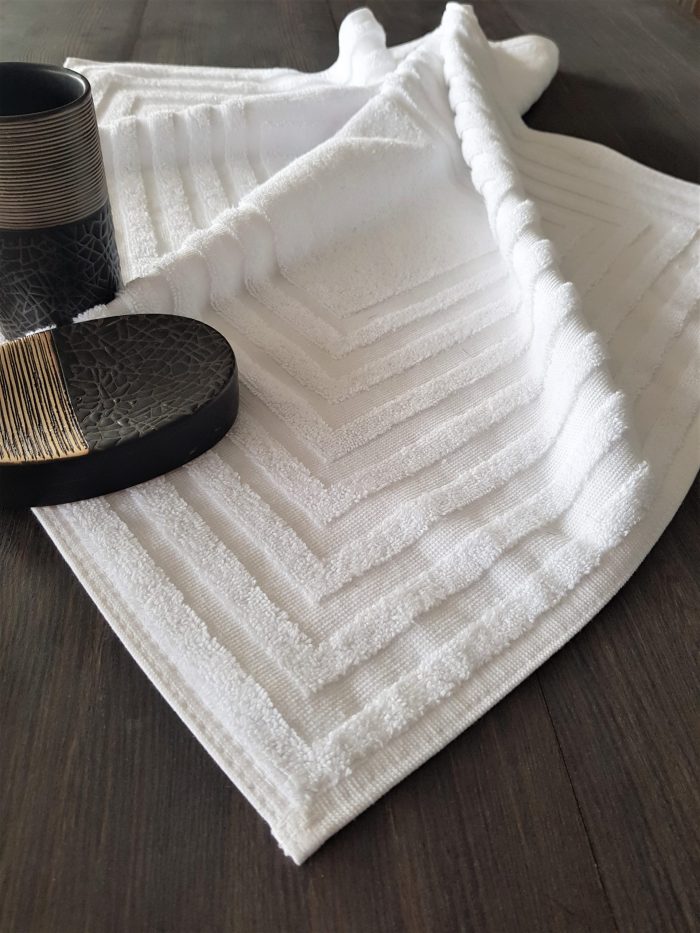 Pachet 3 prosoape Best Cotton Waves 1 - pentru picioare - 100% Bumbac, 50x70 cm, alb, 500g/mp - imagine 6