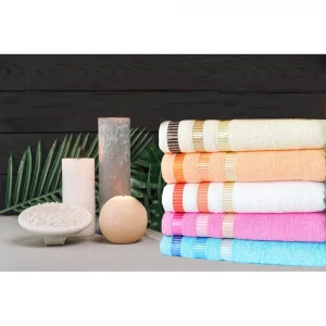 engros Pachet 2 prosoape baie Best Cotton - 100% bumbac, 50x90 cm, mov cu perle 5 engros-lazy