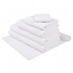 Pachet 3 prosoape Best Cotton Waves 3 - pentru picioare - 100% Bumbac, 50x70 cm, alb, 500g/mp - imagine 10