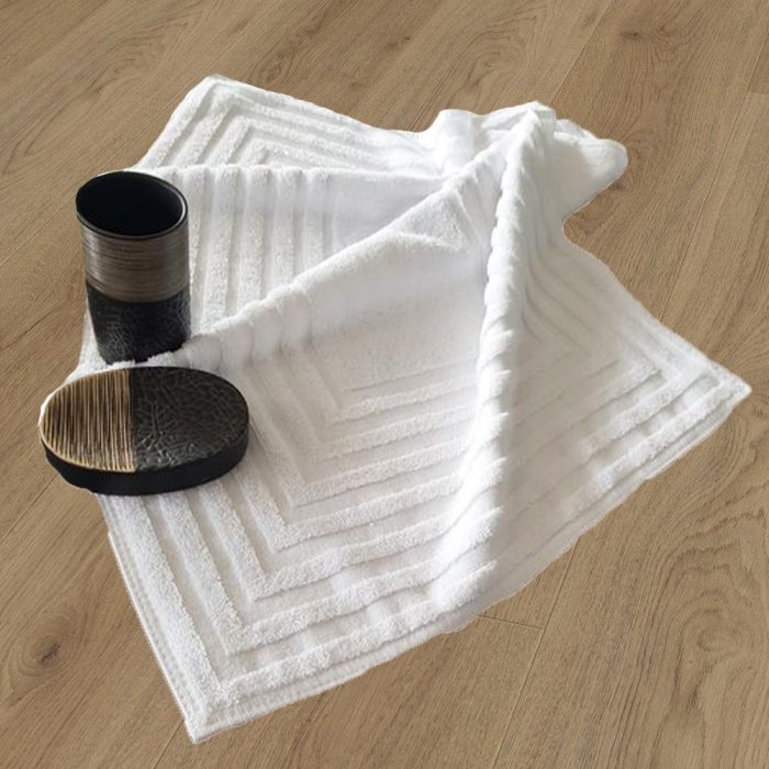 Pachet 3 prosoape Best Cotton Waves 1 - pentru picioare - 100% Bumbac, 50x70 cm, alb, 500g/mp - imagine 2