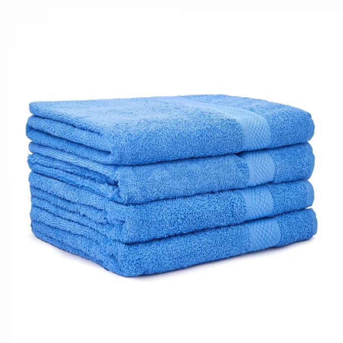 Prosop Best Cotton - Pastel uni, 100% Bumbac, bleu - imagine 5