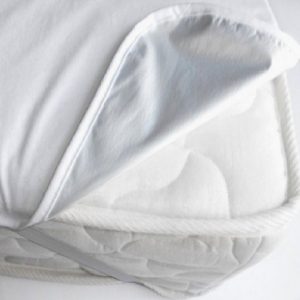 engros Husa cu elastic pentru pat Best Cotton - 100% bumbac, Damasc cu latime dungi 1 cm, alb 39 engros-lazy