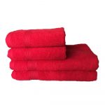 Prosop Best Cotton Deco - 50x90 cm, 100% bumbac, rosu