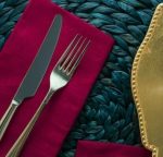 Servete de masa Best Cotton - 45x45 cm, Damasc Saten DeLux, 100% bumbac, burgundy - 10 bucati