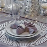 Servete de masa Best Cotton - 27x40 cm, Damasc Saten DeLux, 100% bumbac, gri taupe - 6 bucati - imagine 5