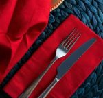 Servete de masa Best Cotton - 45x45 cm, Damasc Saten DeLux, 100% bumbac, rosu - 10 bucati