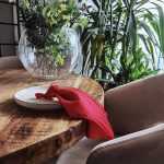 Servete de masa Best Cotton - 24x38 cm, Damasc Saten Deco cu dungi de 1 cm, 100% bumbac, rosu - 6 bucati - imagine 2