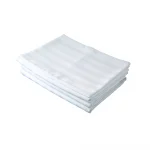 Pachet 10 servete de masa Best Cotton Hotel 35x35 cm, 100% bumbac, Damasc cu latime dungi 1 cm, alb