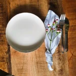 Servete de masa Best Cotton - 24x38 cm, Damasc Saten Deco cu dungi de 1 cm, 100% bumbac, alb - 10 bucati - imagine 6