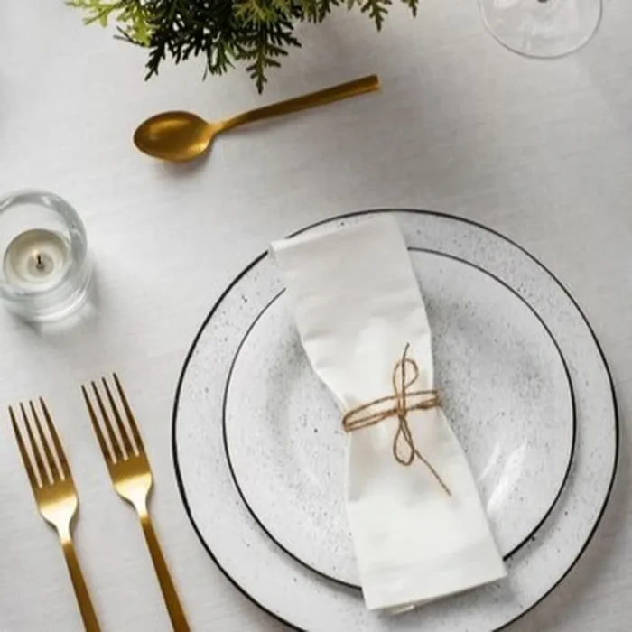 10 Servetele masa Best Cotton Hotel, 100% bumbac, Ranforce Pakistan, dimensiunea 25x45 cm, albe - imagine 6