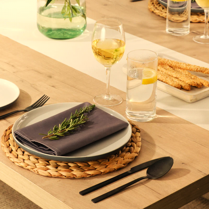 Servete de masa Best Cotton - 27x40 cm, Damasc Saten DeLux, 100% bumbac, gri taupe - 6 bucati - imagine 7