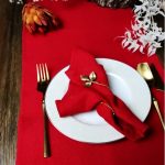 Servete de masa Best Cotton - 27x40 cm, Damasc Saten DeLux, 100% bumbac, rosu - 6 bucati - imagine 5