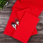 10 Servetele masa Best Cotton Hotel, 100% bumbac, Ranforce, dimensiunea 35x45 cm, rosu