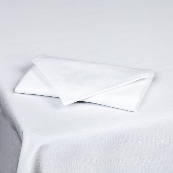 10 Servete masa Best Cotton Hotel, 100% bumbac, Ranforce Pakistan, dimensiunea 45x45 cm, alb - imagine 4